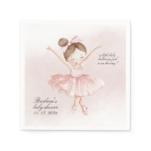 Kleine Ballerina Watercolor Girl Babydusche