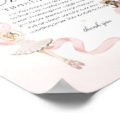 Kleine Ballerina Winaper Gedanken Babydusche Poster (Ecke)