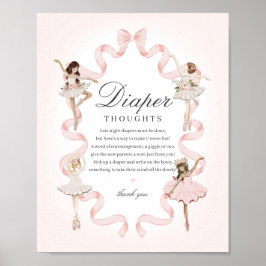Kleine Ballerina Winaper Gedanken Babydusche Poster