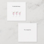 Kleine Balletttänzer Mini Dankeschön Karte (Vorne/Hinten)