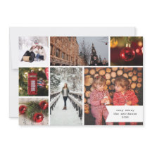 Kleine Band-Mehrfach-Foto-Weihnachten Rot Kariert