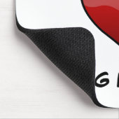 Kleine Bank-großes Herz Mousepad (Ecke)