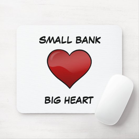 Kleine Bank-großes Herz Mousepad (Mit Mouse)