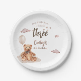 Kleine Bär Geburtstag für jedes Alter Pappteller