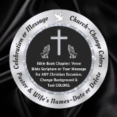 Kleine BARE VERSE Stickers, FARBEN ändern, GRÖSSEN Runder Aufkleber