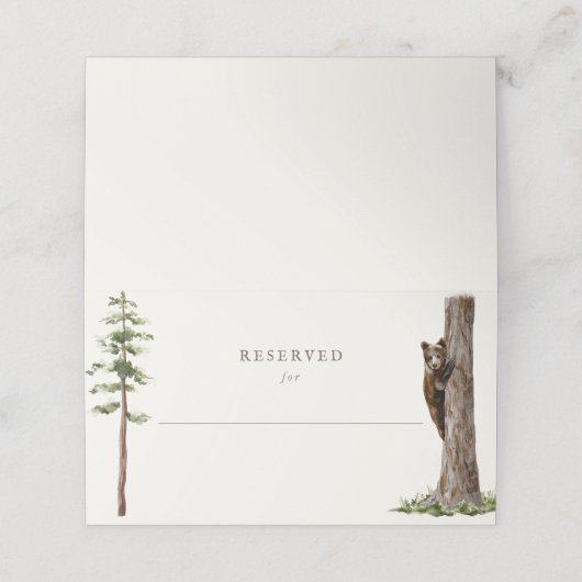 Kleine Bärendusche mit ausgeklügeltem Wildwald Platzkarte (Außenseite Aufgefaltet)