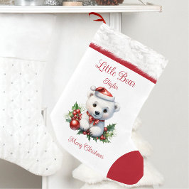 Kleine Bärenfamilie, die Niedliche Kinder vereint Kleiner Weihnachtsstrumpf