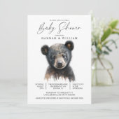 Kleine Bärenkuppel Babydusche Einladung (Stehend Vorderseite)