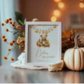 Kleine Bärenkürbis Babydusche Babies sind süß Poster