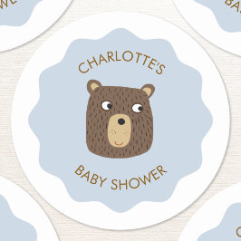 Kleine Bärenwürfel Babydusche Personalisiert Runder Aufkleber