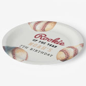 Kleine Baseball-Schläger-Party Pappteller (Schrägansicht)