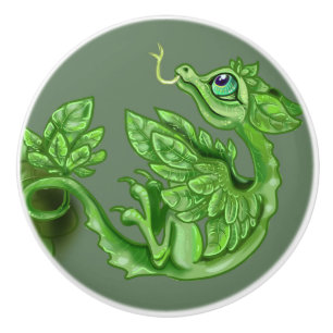 kleine Basil Herb Dragon Keramikknauf