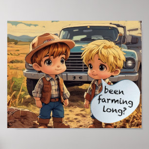 Kleine Bauer Boys - war lange Farmig? Poster