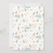 Kleine Bauer Farm Animals Kinderdusche Einladung (Rückseite)