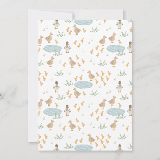 Kleine Bauer Farm Animals Kinderdusche Einladung (Rückseite)