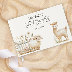 Kleine Bauernhof-Kinderzimmer-Tiere Baby-Party Gästebuch