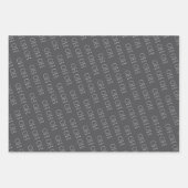 Kleine Bäume, Neutralbraun, HO HO HO Set Geschenkpapier Set (Vorderseite 3)