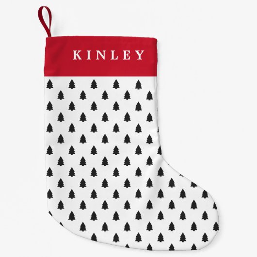 Kleine Bäume personalisiert Kleiner Weihnachtsstrumpf (Vorderseite)