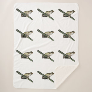 Kleine Baumfrosch-Ölfarbe, große Sherpa-Decke Sherpadecke