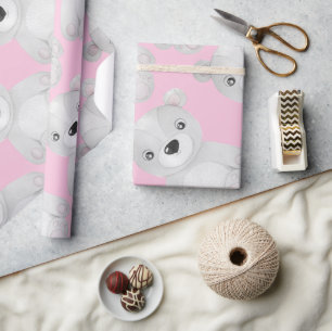 Kleine Bear Baby Dusche Geburtstagskind Geschenkpapier