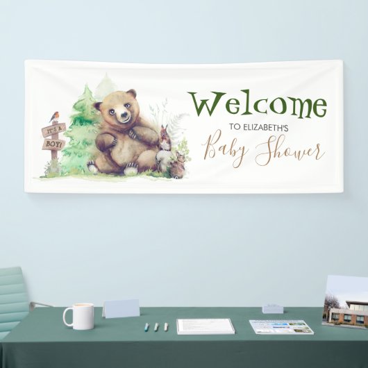 Kleine Bear Baby Dusche Willkommen Banner (Messe)