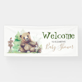 Kleine Bear Baby Dusche Willkommen Banner