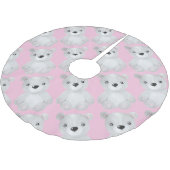 Kleine Bear Baby Pink Girl Holiday Dekoration Polyester Weihnachtsbaumdecke (Schrägansicht)