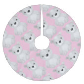 Kleine Bear Baby Pink Girl Holiday Dekoration Polyester Weihnachtsbaumdecke (Vorderseite)
