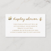 Kleine Bee Baby Duschdusche Begleitkarte (Vorderseite)