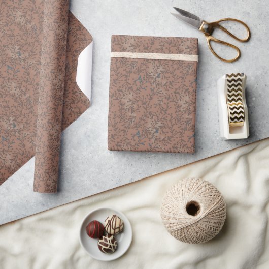 Kleine Beeren, Mocha mousse Farbe Geschenkpapier (Kunsthandwerk)