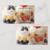 Kleine Beerentriflate in Gläsern Visitenkarte (Vorne/Hinten)