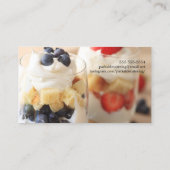 Kleine Beerentriflate in Gläsern Visitenkarte (Rückseite)