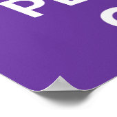 Kleine Behalten Ruhe und Spiel auf Lila Poster (Ecke)