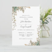 Kleine Bellblumen zum Abendessen mit Whimsical Pro Einladung (Stehend Vorderseite)