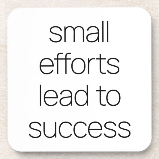 Kleine Bemühungen harter Kunststoff-Untersetzer Getränkeuntersetzer (Vorderseite)