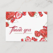 Kleine Berry Vielen Dank Watercolor Girl Babydusch Begleitkarte (Vorderseite)