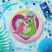 Kleine beste Freunde - Einhorn und Drache Pappteller (Party)