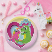 Kleine beste Freunde - Einhorn und Drache Pappteller (Party)