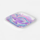 Kleine, bezaubernde Dolphin-Babydusche Pappteller (Gewinkelt)