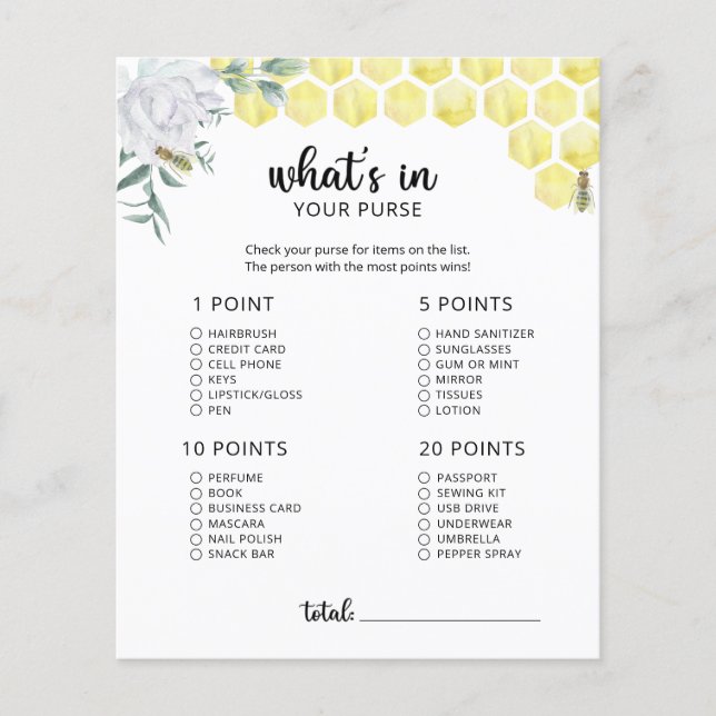 Kleine Biene, die in Ihrem Baby-Duschspiel in der  (Vorderseite)