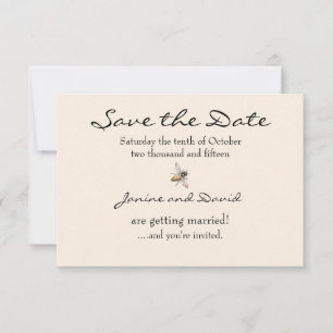 Kleine Biene, die Save the Date Karte Wedding ist
