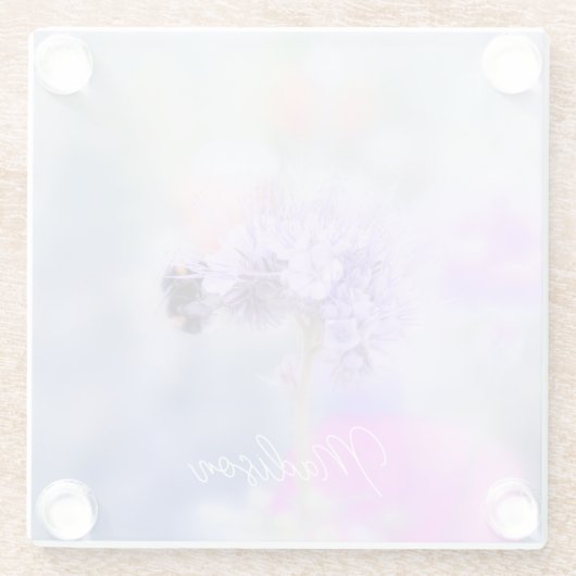 Kleine Biene Personalisiert Glasuntersetzer (Rückseite)