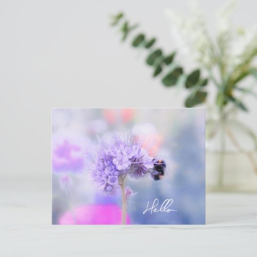 Kleine Biene Postkarte (Stehend Vorderseite)