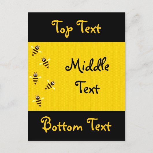 Kleine Bienen Postkarte (Vorderseite)