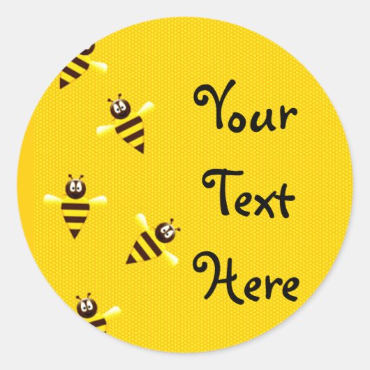 Kleine Bienen Runder Aufkleber (Vorderseite)