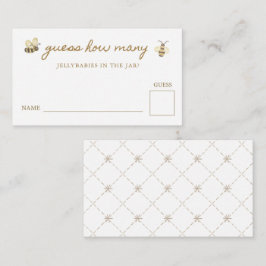 Kleine BienenBaby-Dusche schätzt wie viele Begleitkarte