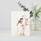 KLEINE BIRD WASSERFARBE POSTKARTE (Stehend Vorderseite)