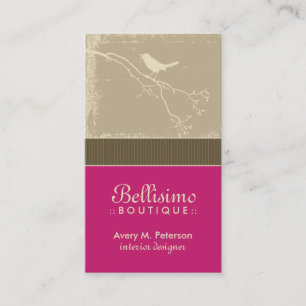 Kleine Birdie Custom Business Cards (Fuchsia) Visitenkarte