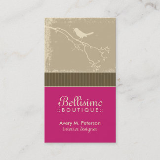 Kleine Birdie Custom Business Cards (Fuchsia) Visitenkarte