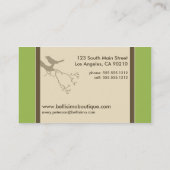 Kleine Birdie Custom Business Cards (grüner Apfel) Visitenkarte (Rückseite)